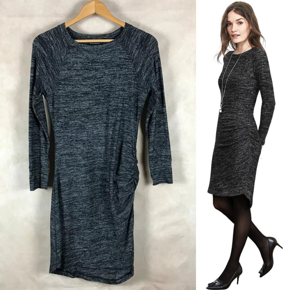 BANANA REPUBLIC Long Sleeve Knit Sweater Dress SMALL